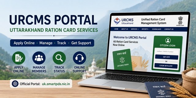URCMS Uttarakhand Ration Card Services Online Portal