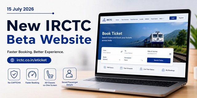 IRCTC New Website for Booking