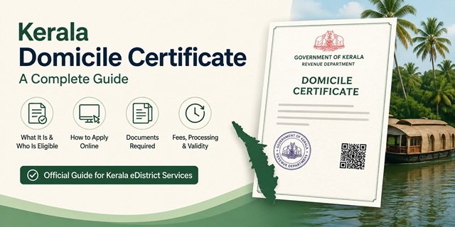 Kerala Domicile Certificate Complete Guide